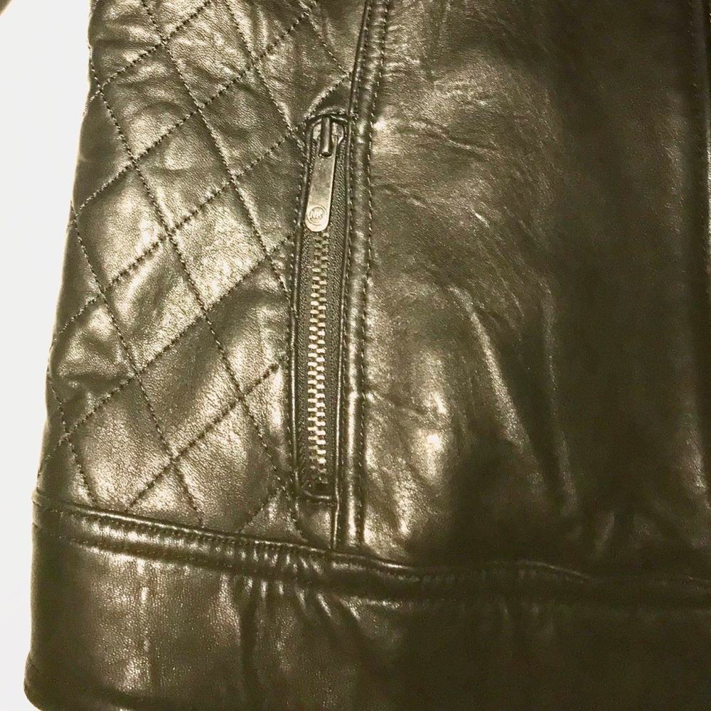 New Michael Michael Kors Moto Leather Jacket - Picture 4 of 6